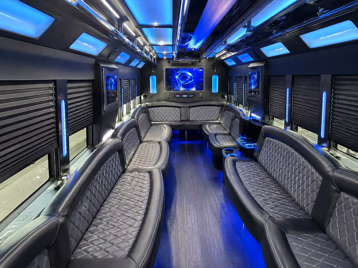 fort wayne party bus interior